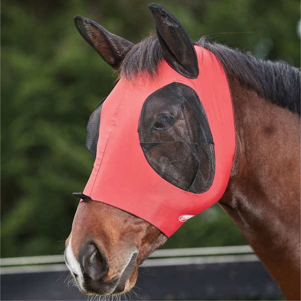 Weatherbeeta Deluxe Stretch Bug Eye Saver With Ears 1009573028 - Red / Black